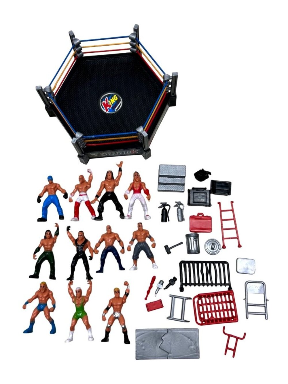 WWE Mini Wrestlers King's Return Playset figures